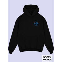 Худи хлопковое футбольного клуба Барселона синий мини