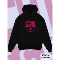 Худи хлопковое футбольного клуба Барселона красный